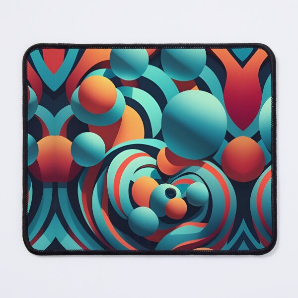 Item preview, Colourful 3d spherical psychedelic design designed and sold by M0A0.