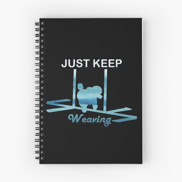 Item preview, Just Keep Weaving Poodle Blue Ombre designed and sold by Jessica Schwing.