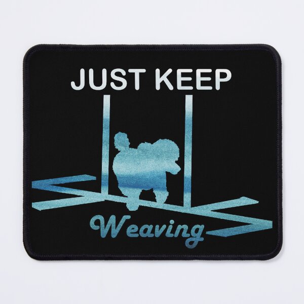 Item preview, Just Keep Weaving Poodle Blue Ombre designed and sold by Jessica Schwing.