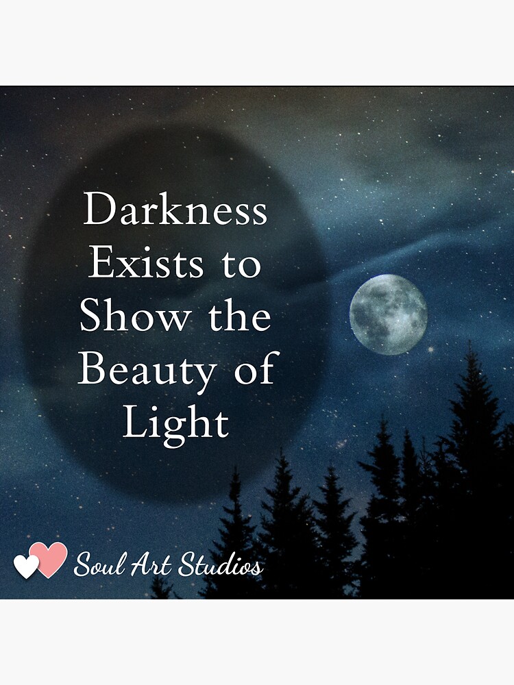 Thumbnail 3 of 3, Sticker, Darkness Exists to Show the Beauty of Light designed and sold by Kamilkatiowa.