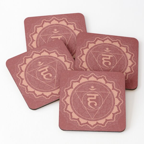 Item preview, Throat Chakra Mandala - Ruby + Coral designed and sold by Irene Estelle.