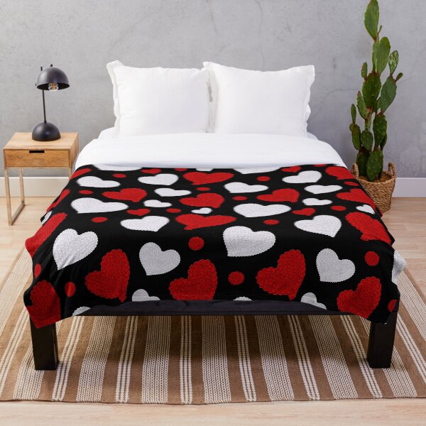 Item preview, Red and White Hearts Pattern designed and sold by Motogetsu.