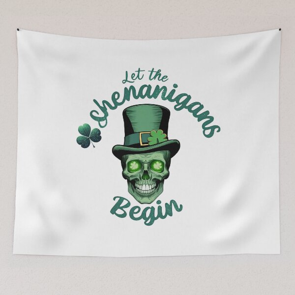 Item preview, Let The Shenanigans Begin St. Patrick's Day Skull Lucky Charm designed and sold by najega911.