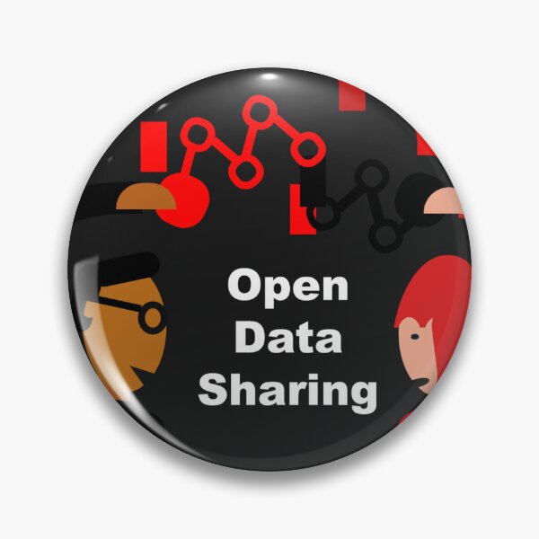 Item preview, Technology: Open Data Sharing Black Background designed and sold by marichuwill.