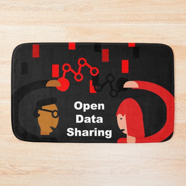 Item preview, Technology: Open Data Sharing Black Background designed and sold by marichuwill.