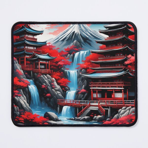 Item preview, Japanese Mountain temple wtercolour designed and sold by sakurabeauty18.