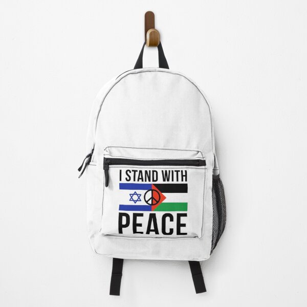 Item preview, I stand with peace Israel Palestine peace flags design designed and sold by Rachel the Artist .