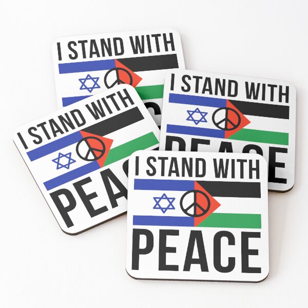 Item preview, I stand with peace Israel Palestine peace flags design  designed and sold by Rachel the Artist .
