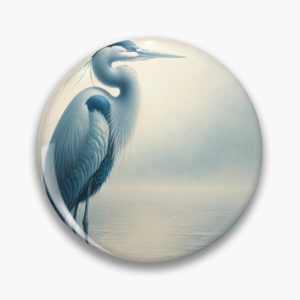 Item preview, Ethereal Blue Heron Elegance designed and sold by DreamAlongArt.