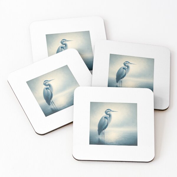 Item preview, Ethereal Blue Heron Elegance designed and sold by DreamAlongArt.