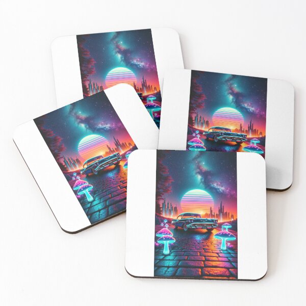Item preview, Retrofuturistic Sunset Drive designed and sold by DreamAlongArt.