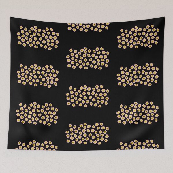 Item preview, Happy Face Flowers - Black Background  designed and sold by The Abysmall.