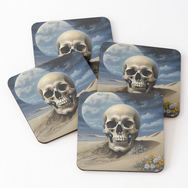 Item preview, Skull at the sand sea  designed and sold by JLFInspArt.