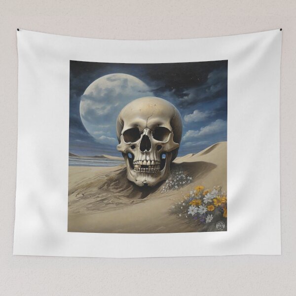 Item preview, Skull at the sand sea  designed and sold by JLFInspArt.