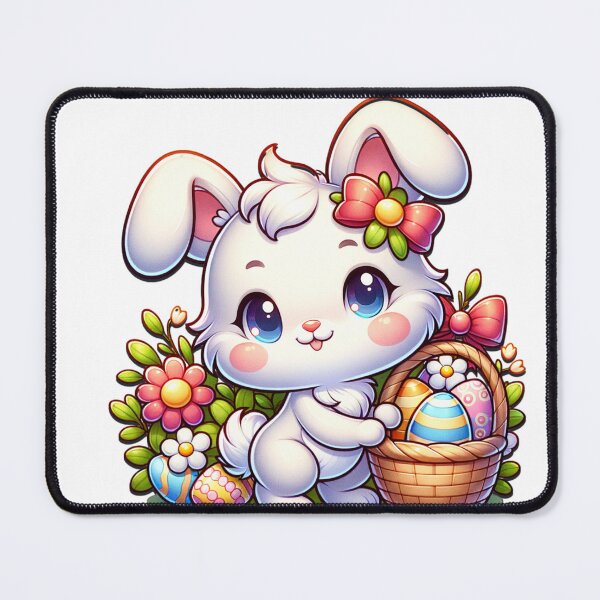 Item preview, Easter Bunny with Eggs and Basket designed and sold by PassionforLove.