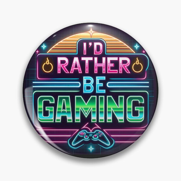 Item preview, I'd Rather Be Gaming , typography, retro designed and sold by maxmaj.