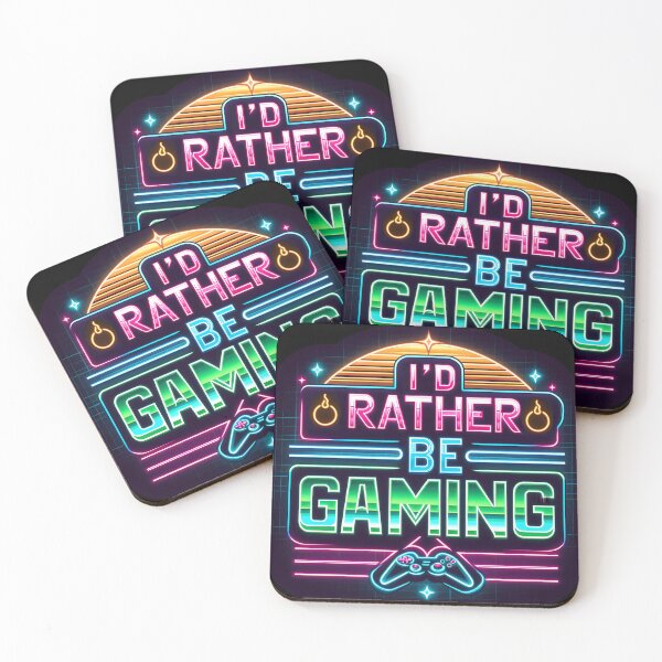 Item preview, I'd Rather Be Gaming , typography, retro designed and sold by maxmaj.