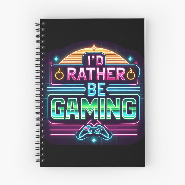 Item preview, I'd Rather Be Gaming , typography, retro designed and sold by maxmaj.