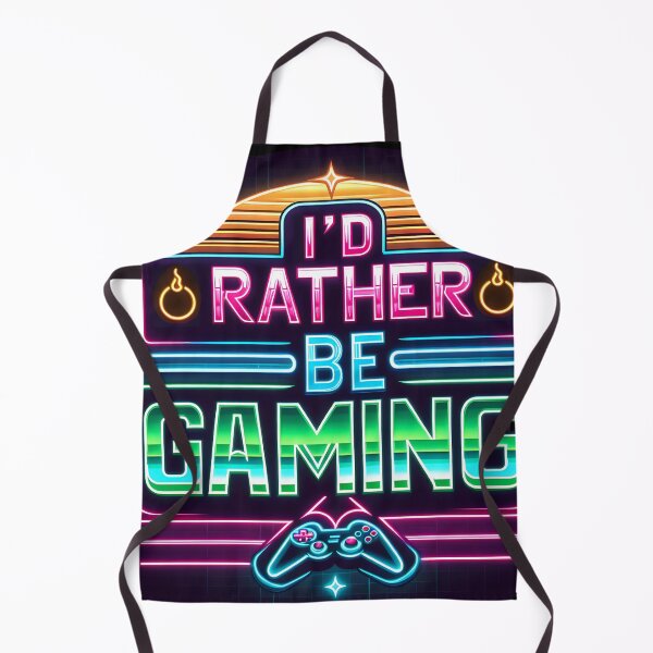Item preview, I'd Rather Be Gaming , typography, retro designed and sold by maxmaj.