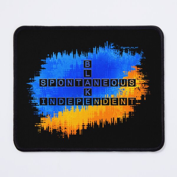 Item preview, Blake Spontaneous Independent Crossword Blue Yellow Black designed and sold by words-my-art.