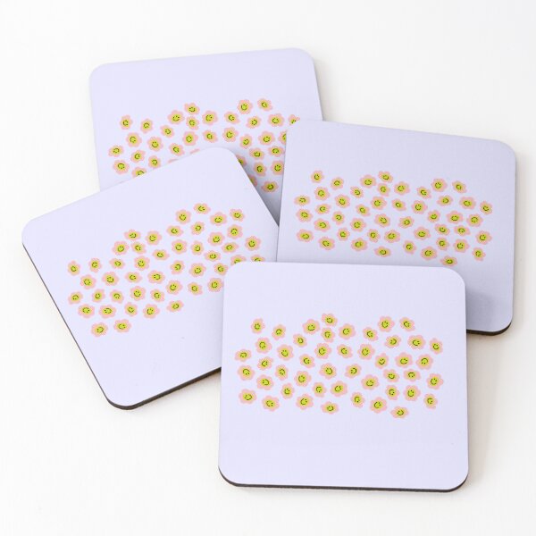 Item preview, Happy Face Flowers - Purple Background  designed and sold by The Abysmall.