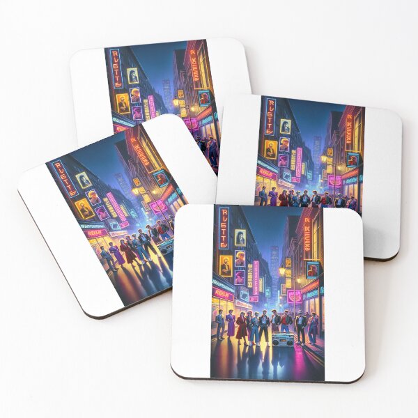 Item preview, Neon Nostalgia Nightscape designed and sold by DreamAlongArt.