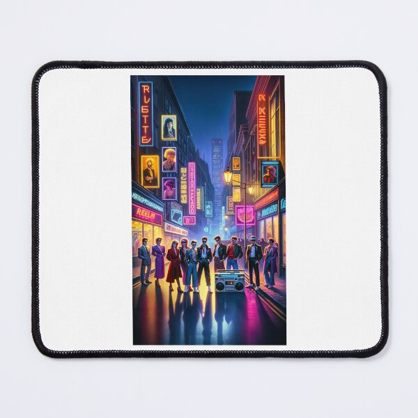 Item preview, Neon Nostalgia Nightscape designed and sold by DreamAlongArt.