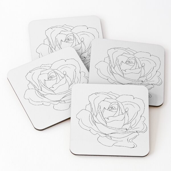 Item preview, Delicate Rose Line Art Illustration designed and sold by lavavamp.