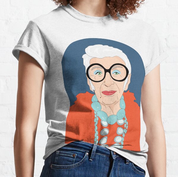 Custom Iris Apfel (7) Classic T-shirt By Derrickilliams - Artistshot