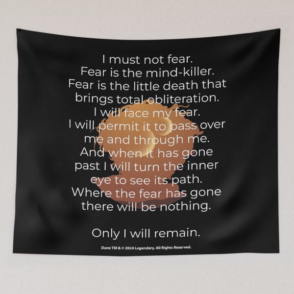 Item preview, I Must Not Fear. Fear Is The Mind-Killer Frank Herbert Atreides Quote designed and sold by KamiTrendz.