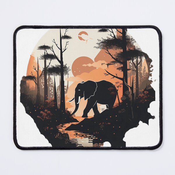 Item preview, elephant safari negative space designed and sold by skateras.