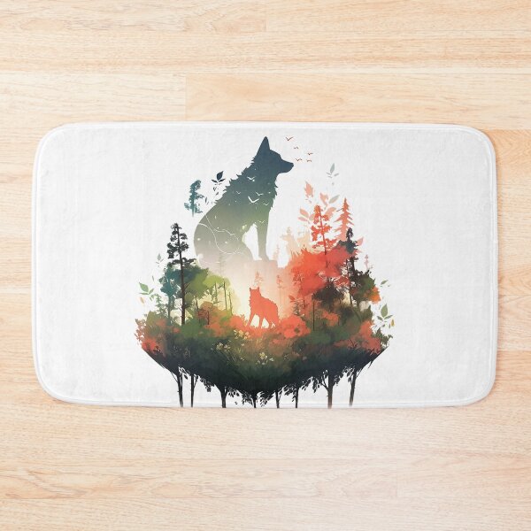 Item preview, wolf silhouette forest designed and sold by skateras.