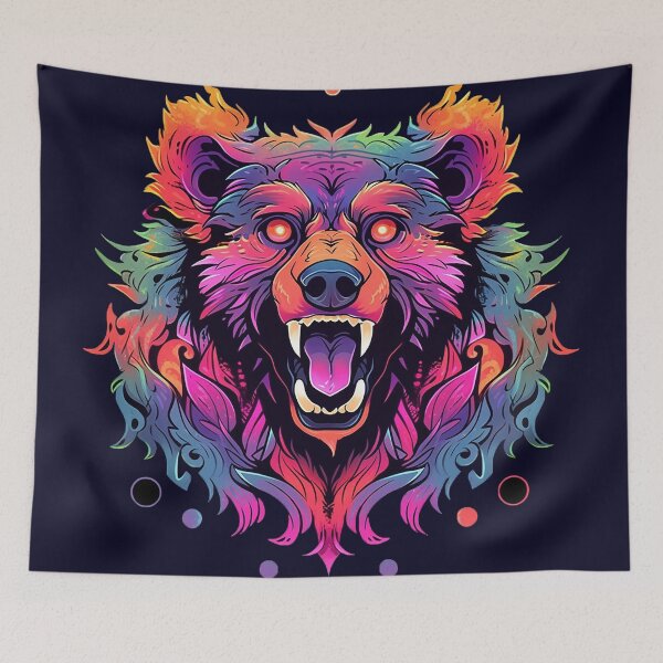 Item preview, angry bear head designed and sold by skateras.