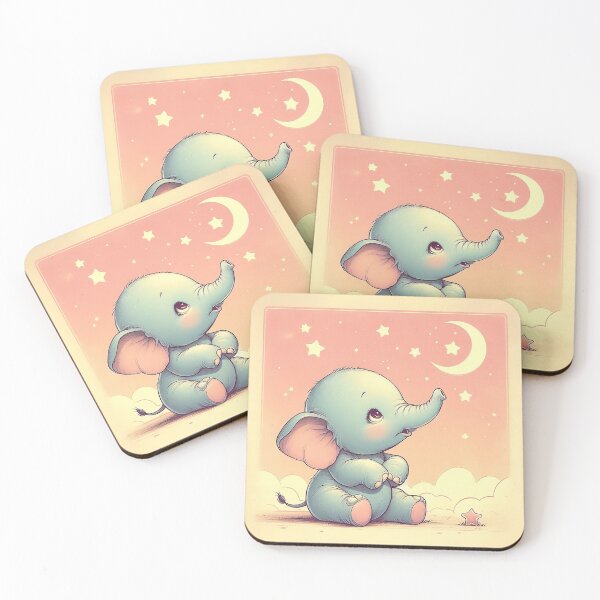 Item preview, Baby elephant and stars designed and sold by Thedigital91.