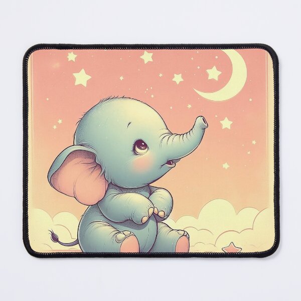 Item preview, Baby elephant and stars designed and sold by Thedigital91.