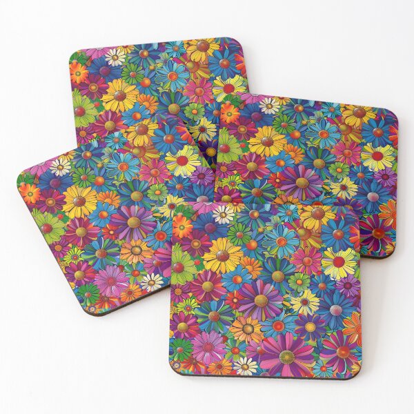 Item preview, Colorful hippie flower print designed and sold by dcrc.