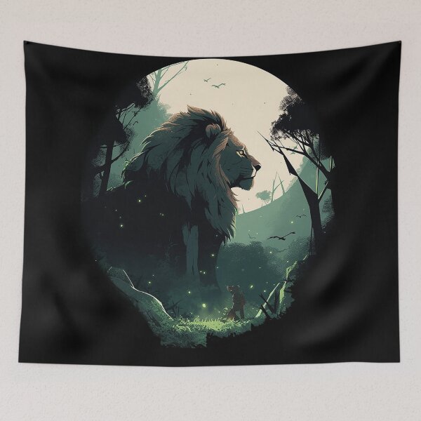 Item preview, lion face wild animal designed and sold by skateras.