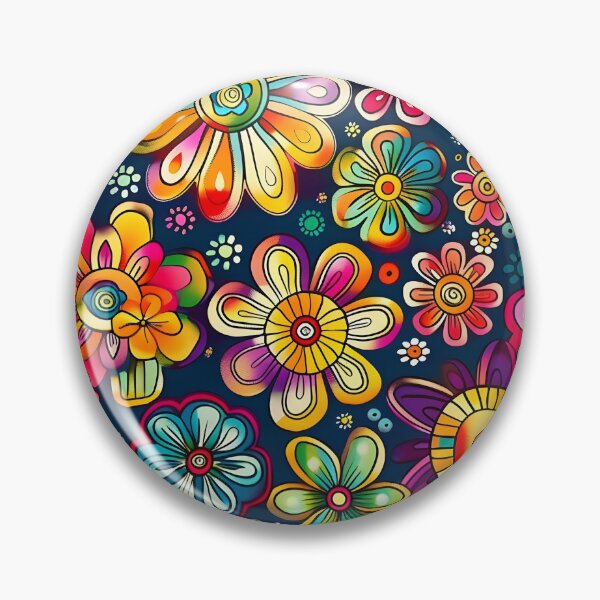 Item preview, Colorful hippie flower print designed and sold by dcrc.
