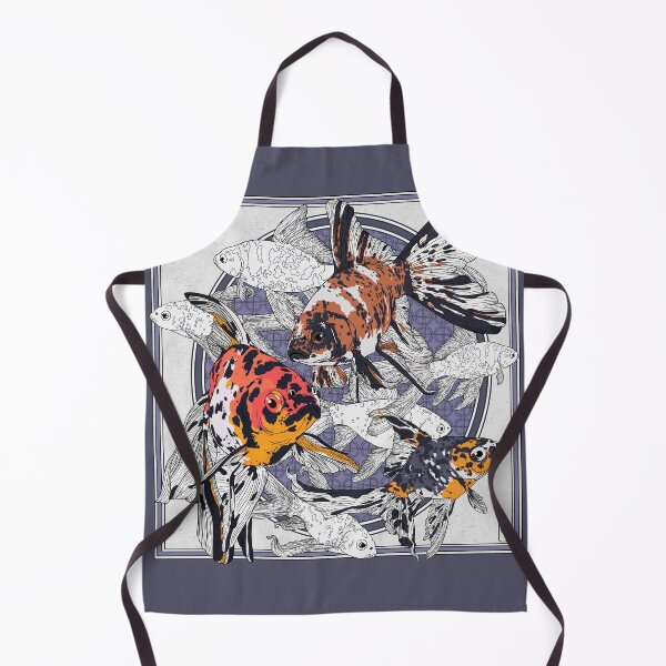 Item preview, Goldfish school with art deco background designed and sold by Amy--Katie.