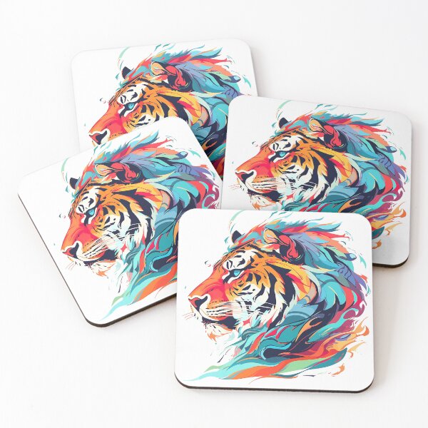 Item preview, tiger head wild animal designed and sold by skateras.