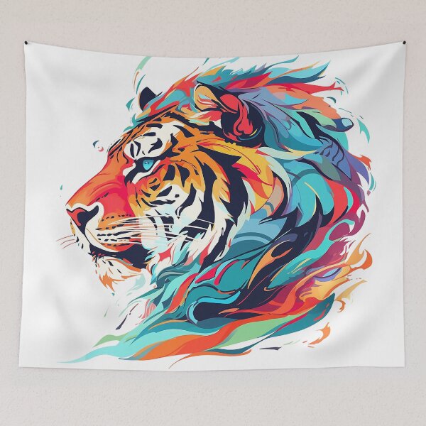 Item preview, tiger head wild animal designed and sold by skateras.
