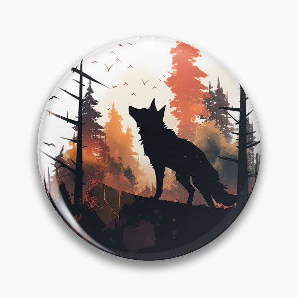 Item preview, wolf silhouette forest designed and sold by skateras.