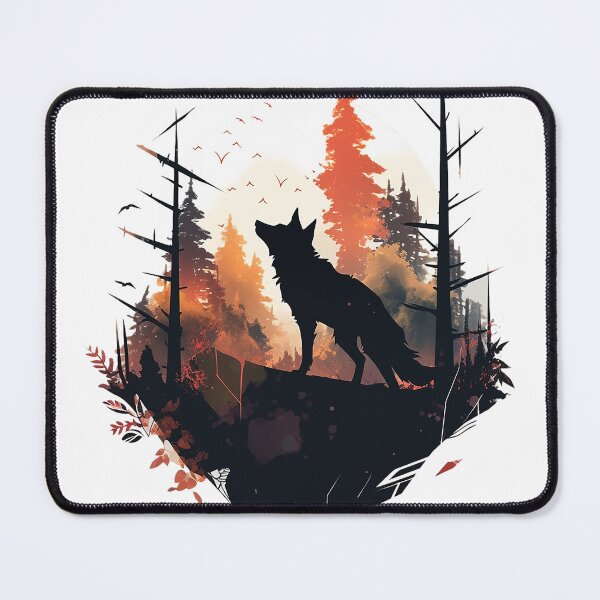 Item preview, wolf silhouette forest designed and sold by skateras.