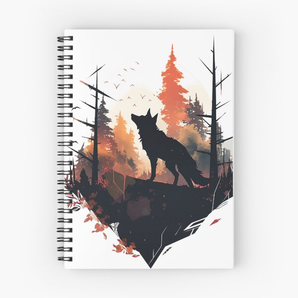 Item preview, wolf silhouette forest designed and sold by skateras.