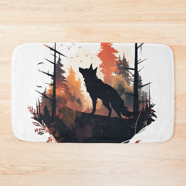 Item preview, wolf silhouette forest designed and sold by skateras.
