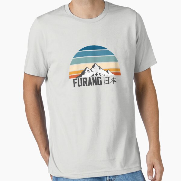 Vista previa del artículo con la obra «Furano Japón Retro Mountain - Destino de esquí vintage», diseñado y vendido por rillak.