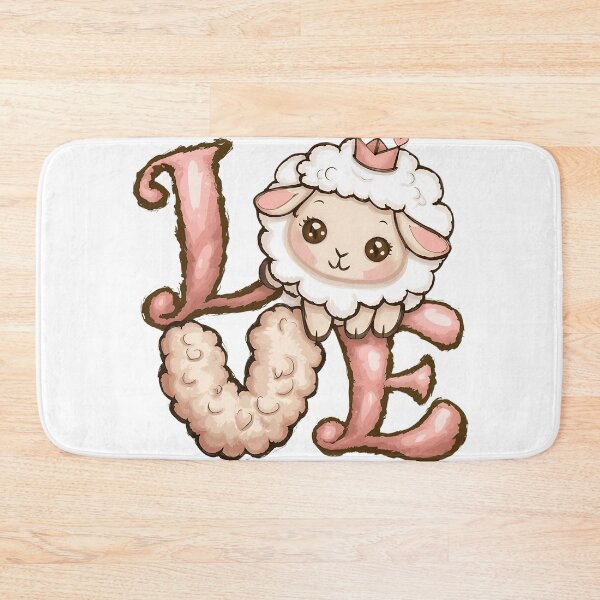 Item preview, I love Sheep Cute Sheep typography art designed and sold by najega911.