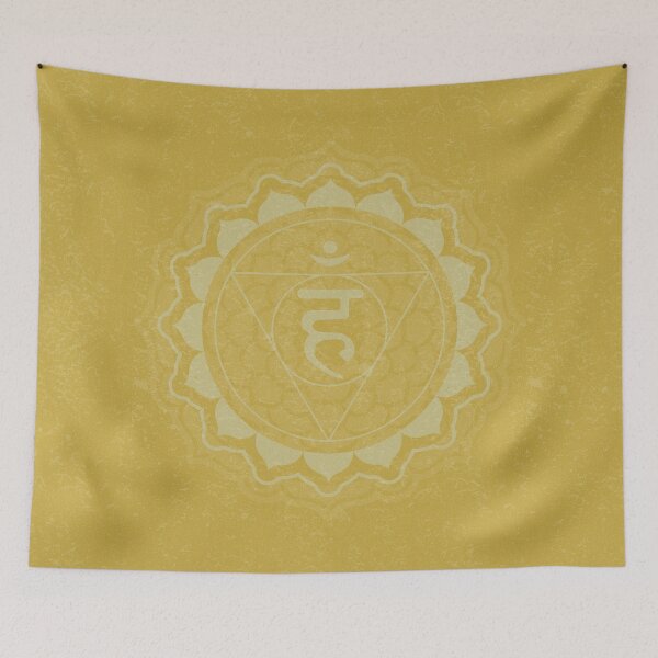 Item preview, Throat Chakra Mandala - Saffron + Gold designed and sold by Irene Estelle.