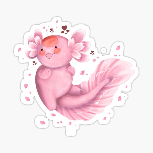 Item preview, sakura axolotl designed and sold by interro-bang.