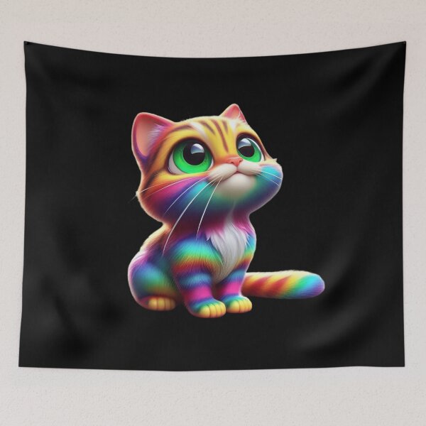 Item preview, Colorful Rainbow Cat Graphic T-Shirt designed and sold by ROYAL-STAR.